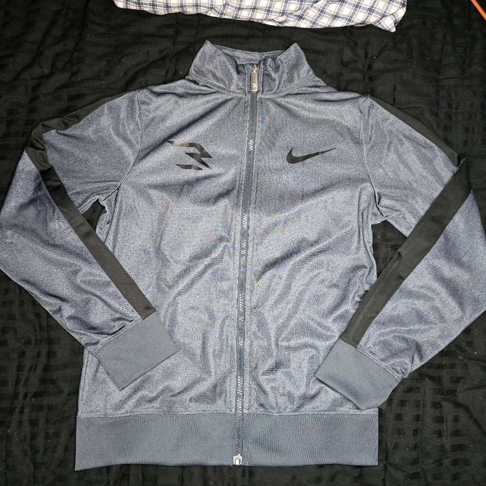 NEW 3Brand Nike Track Jacket -Boys/Girls/Kids LARGE-Gray,Black-Russell Wilson